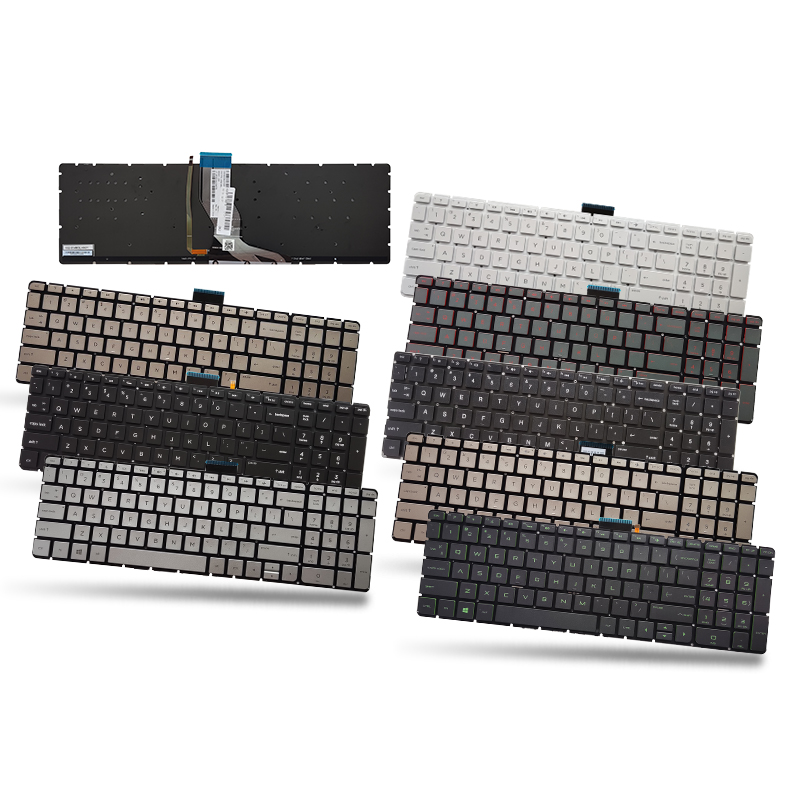 Gaming Keyboard E Yooso - Teclado estadounidense para HP Pavilion 15-ab500