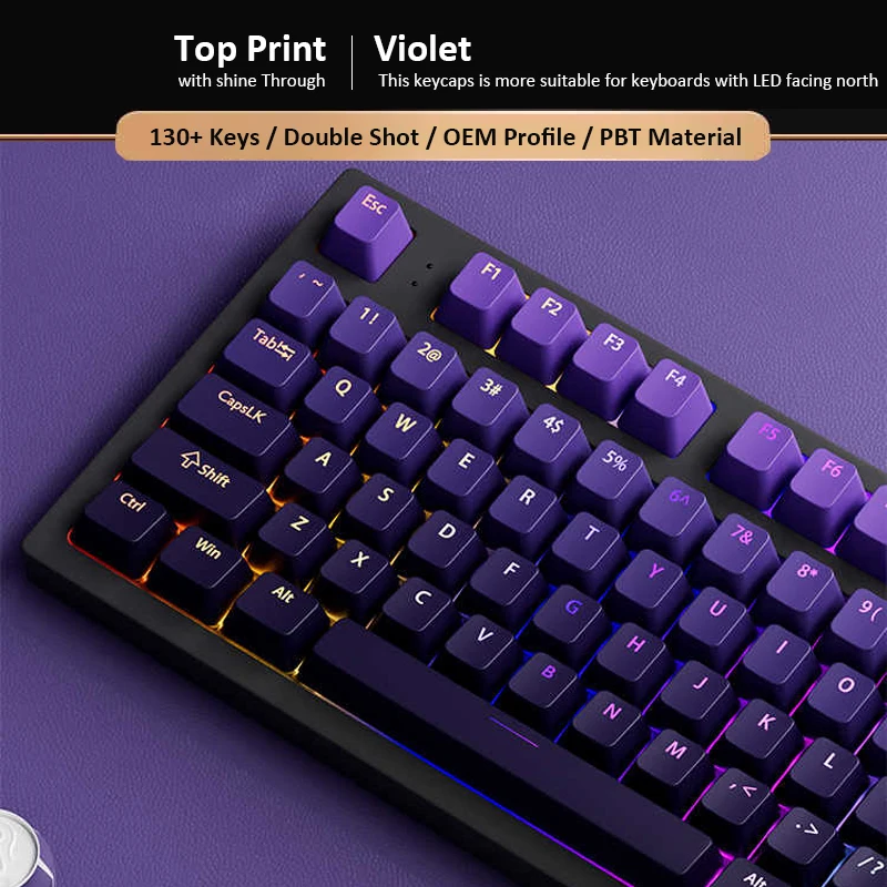 Gaming Keyboard Top - Teclas PBT de Doble Inyección con