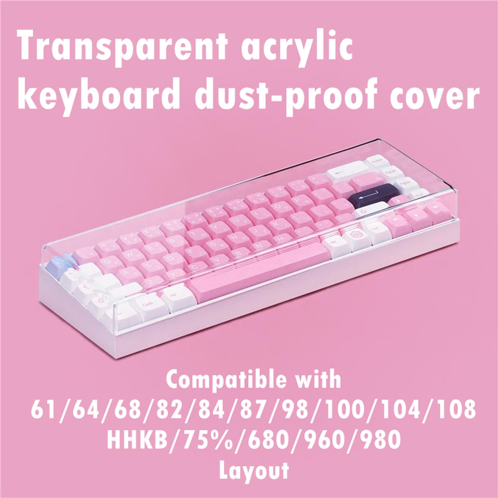 Keyboard Gaming Transparent - Cubierta antipolvo para teclado mecánico acrílico,