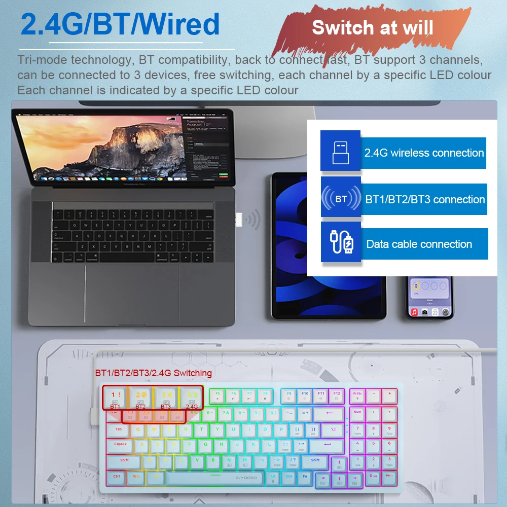 E-YOOSO Z94 RGB Teclado mecáni - Gaming Keyboard E Yooso reseña y precio