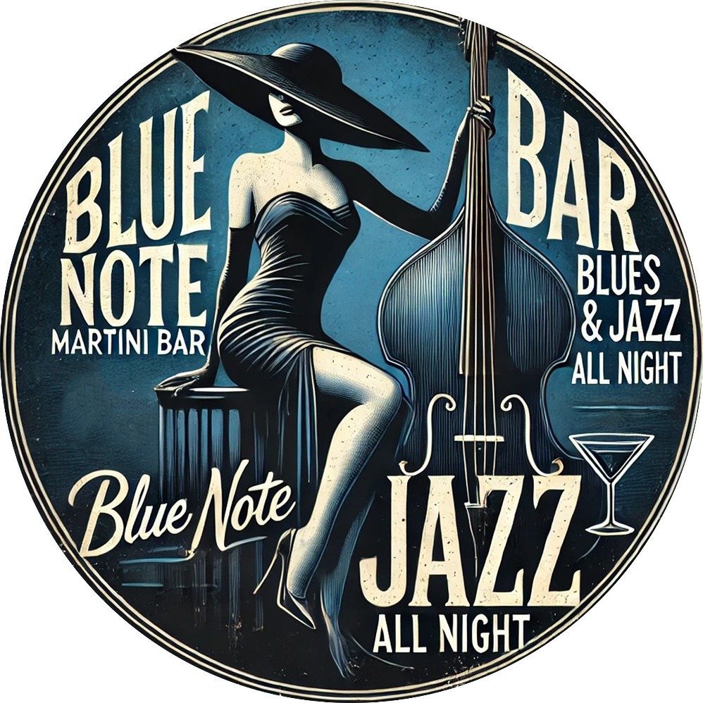 Blue Note Jazz Martini Bar Art - Brass Weight Plate reseña y precio