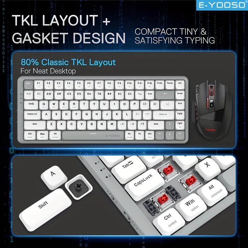 E-YOOSO Teclado mecánico trimo - Gaming Keyboard E Yooso reseña y precio
