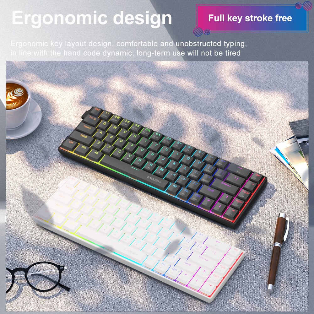 E-YOOSO A68 RGB Mini teclado m - Gaming Keyboard E Yooso reseña y precio