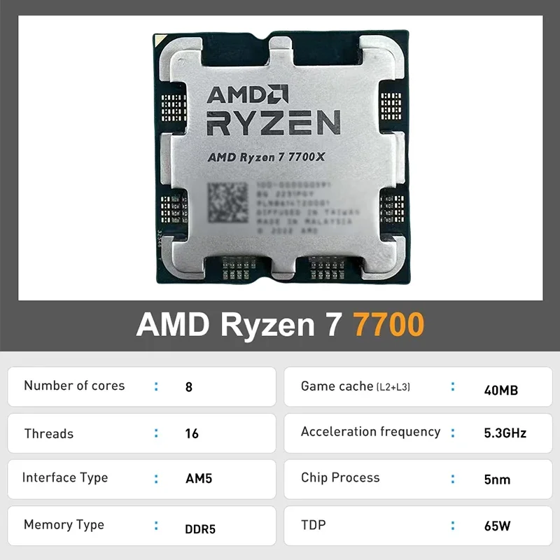 Procesador AMD Ryzen 7 7700 R7 - Amd Cpu Ryzen 7 reseña y precio