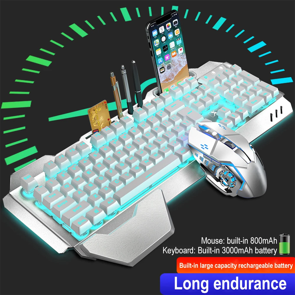 Teclado y ratón inalámbricos K - Gaming Keyboard Mouse And Headset Combo reseña y precio