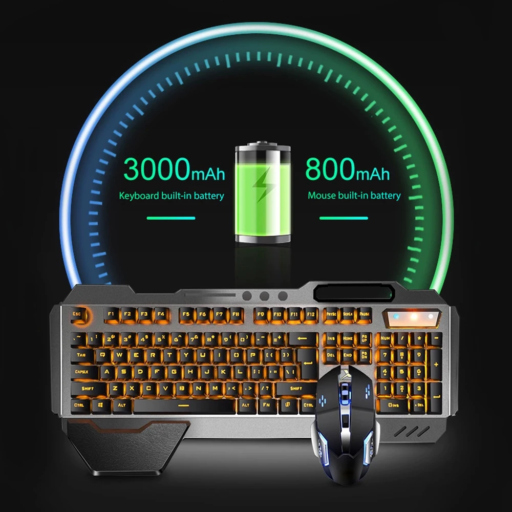 Teclado y ratón inalámbricos K - Gaming Keyboard Mouse And Headset Combo reseña y precio