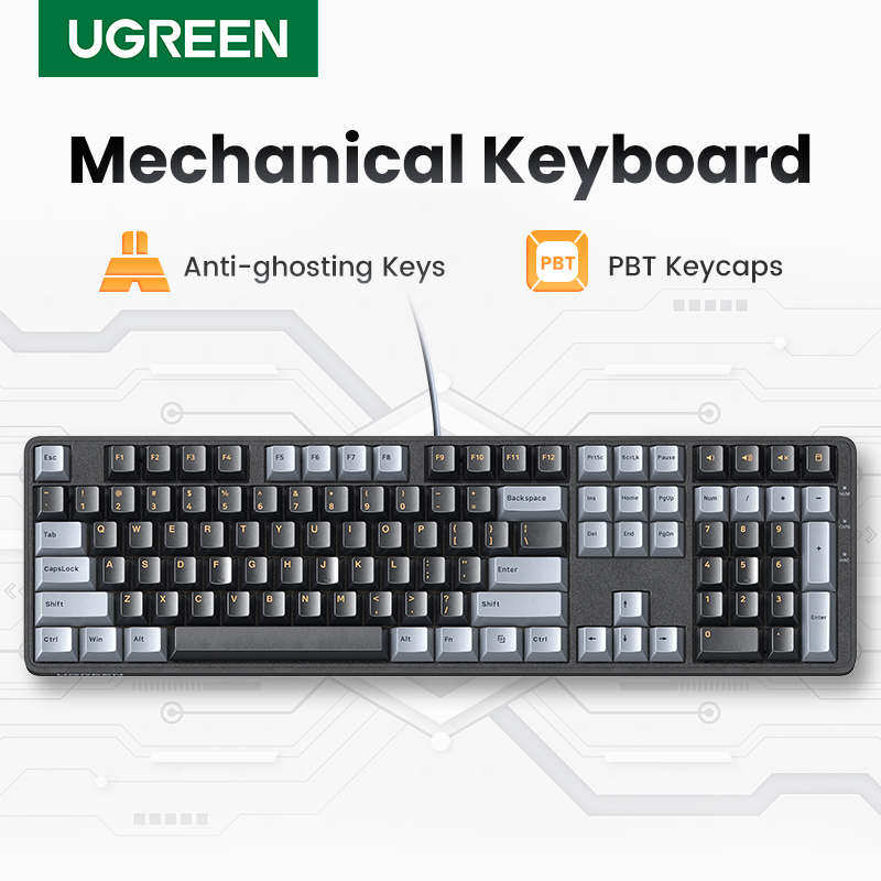 UGREEN-Teclado mecánico 108 PB - Keyboard Gaming Mac reseña y precio