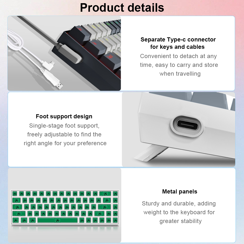 E-YOOSO Z686 RGB USB 60% Mini  - Gaming Keyboard E Yooso reseña y precio