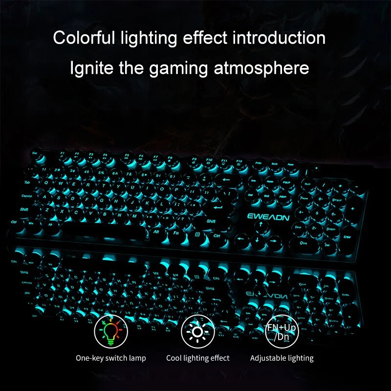 Conjunto de Teclado y Ratón Me - Gaming Keyboard Blue Switches reseña y precio