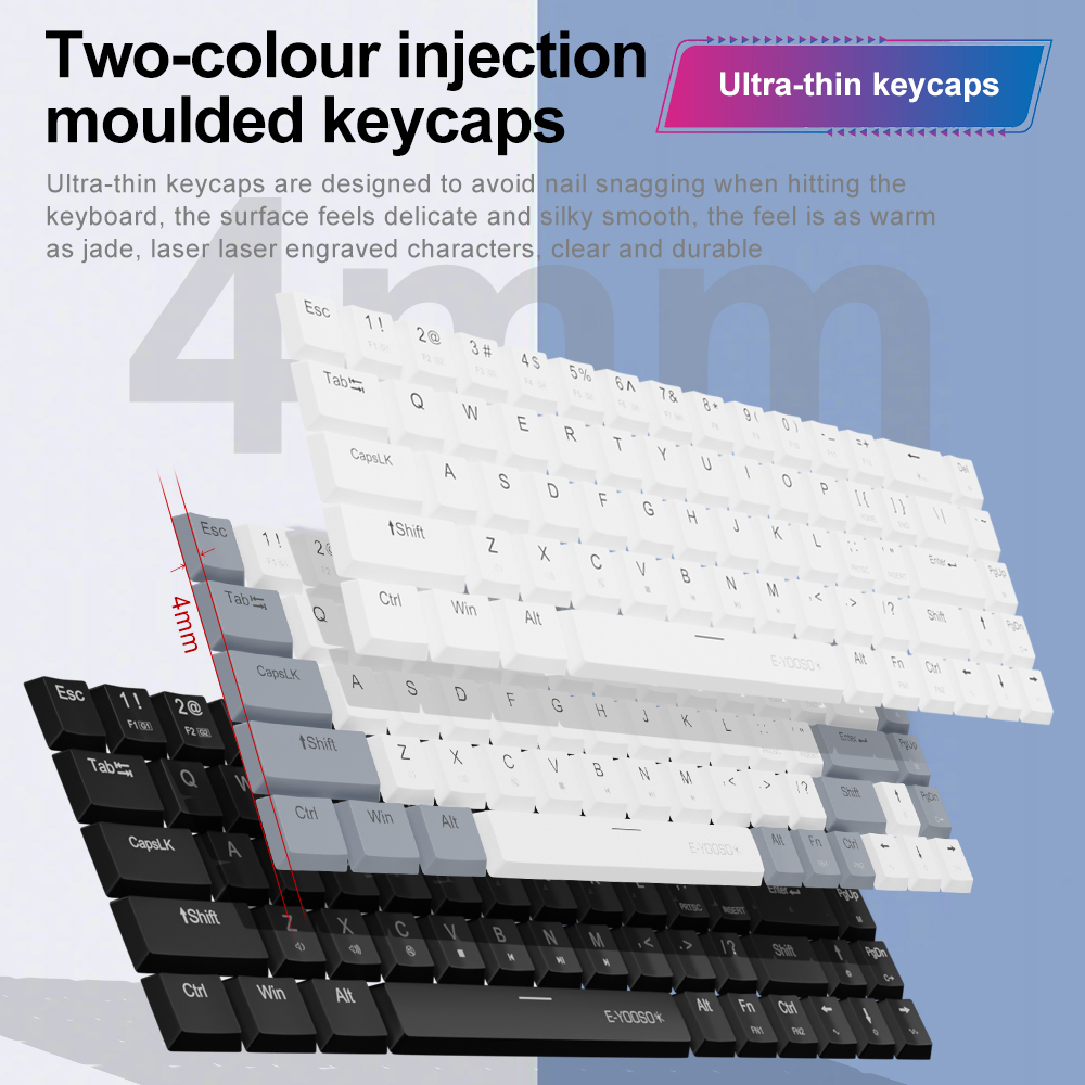 E-YOOSO A68 RGB Mini Slim USB  - Gaming Keyboard E Yooso reseña y precio