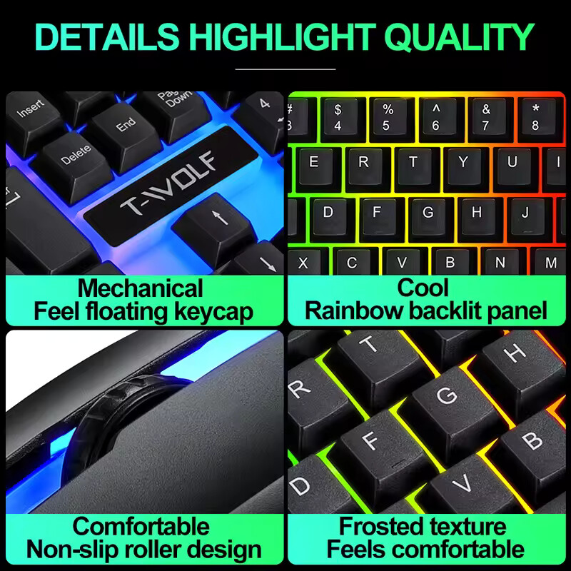 Recién lanzado juego de ratón  - Gaming Keyboard Mouse And Headset Combo reseña y precio