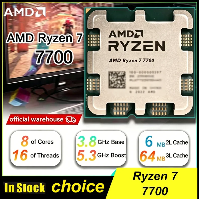 CPU AMD Ryzen 7 7700 R7 7700 d - Amd Cpu Ryzen 7 reseña y precio