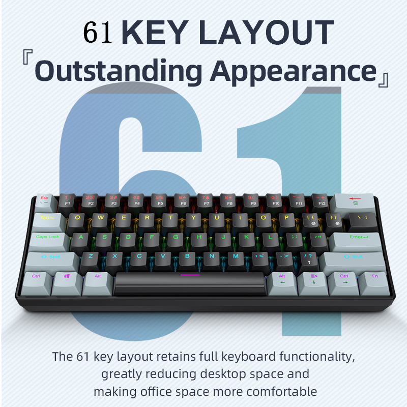 Teclado Mecánico para Juegos K - Gaming Keyboard Blue Switches reseña y precio