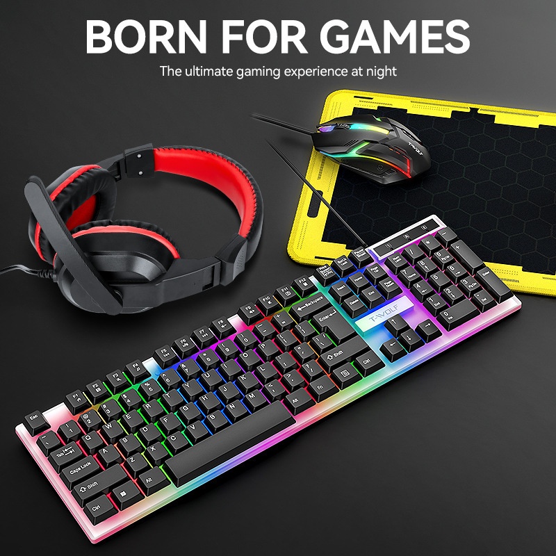 Combo de juego español 4 en 1  - Gaming Keyboard Mouse And Headset Combo reseña y precio
