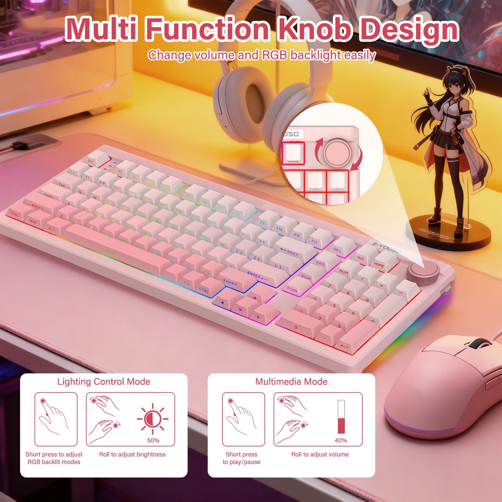 Teclado Mecánico para Juegos E - Gaming Keyboard E Yooso reseña y precio