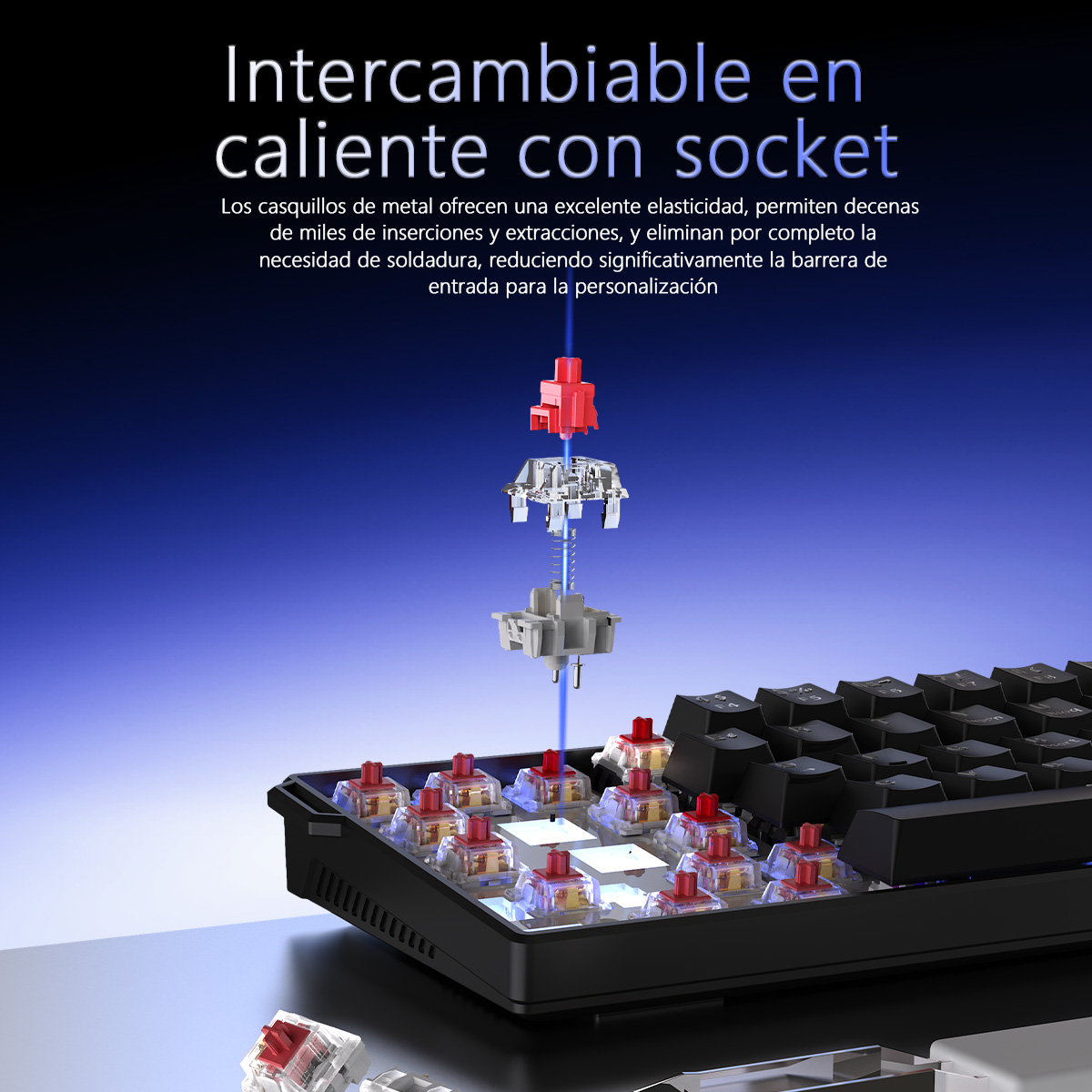 Teclado Mecánico para Juegos A - Gaming Keyboard Blue Switches reseña y precio