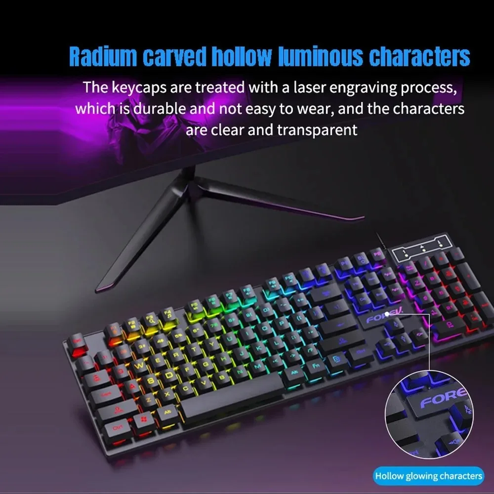 Teclado mecánico retroiluminad - Gaming Keyboard Mouse And Headset Combo reseña y precio