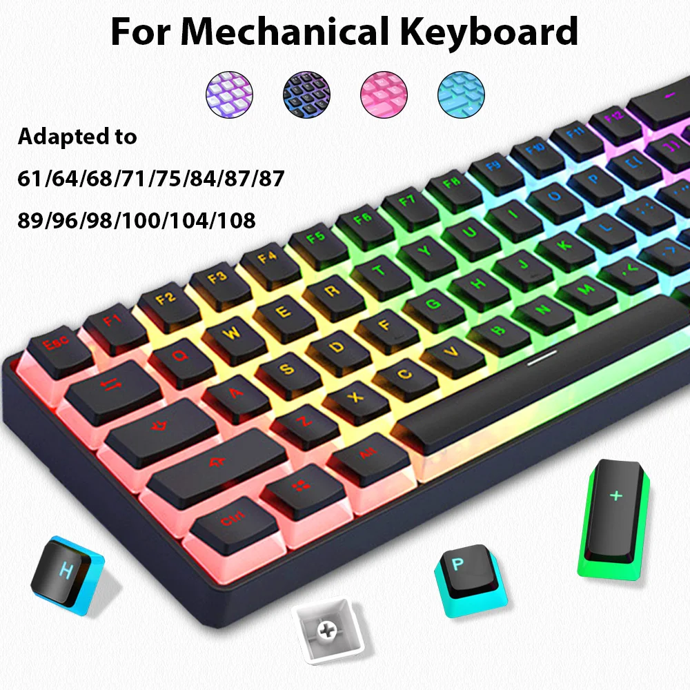 Teclas de pudín de 129 teclas, - Gaming Keyboard No Rgb reseña y precio