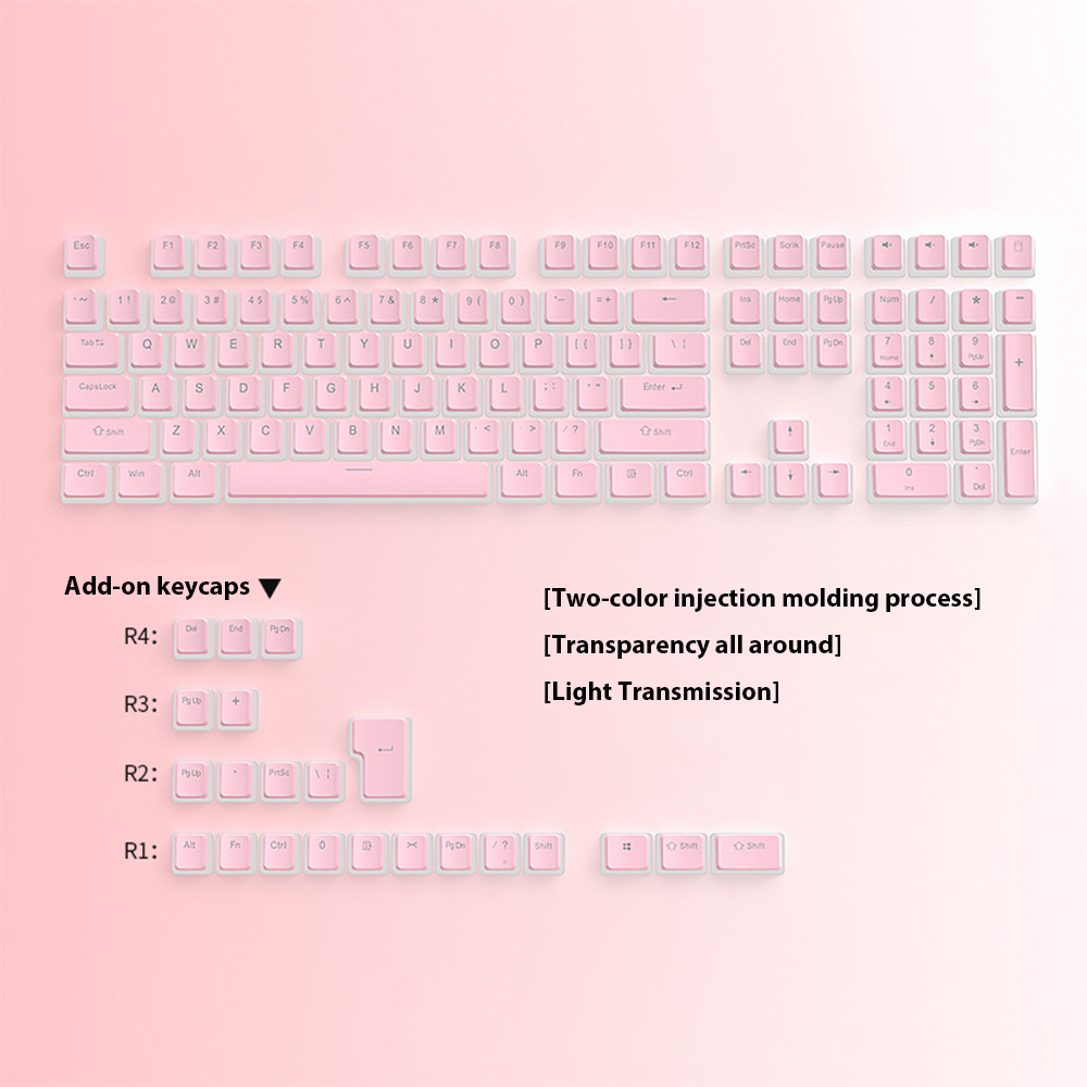 Teclas de pudín de 129 teclas, - Gaming Keyboard No Rgb reseña y precio