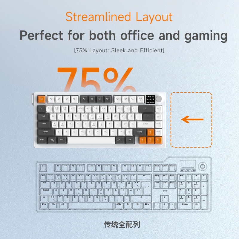 Teclado AJAZZ AF82 75% Tri-Mod - Keyboard Gaming Mac reseña y precio