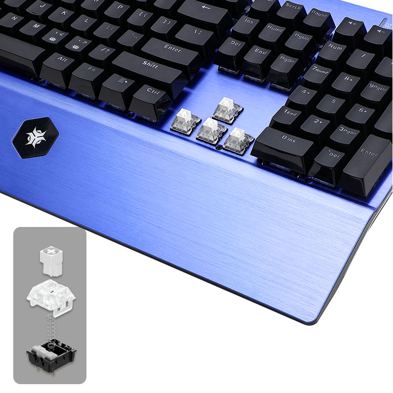 HEXGEARS GK739 Teclado de dise - Gaming Keyboard Blue Switches reseña y precio