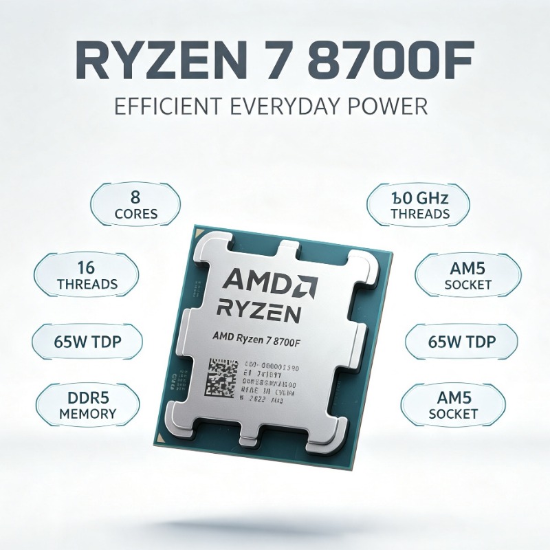 Procesador Ryzen 7 8700F, Proc - Amd Cpu Ryzen 7 reseña y precio